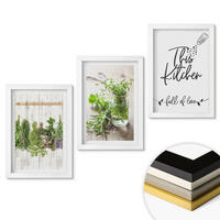 WANDBILDER 3er-Set - 20x30 cm Weißer Rahmen - Küchenthema: Getrocknete Kräuter - Weiß, Kunststoff (20/30cm) - ArtPrintCave