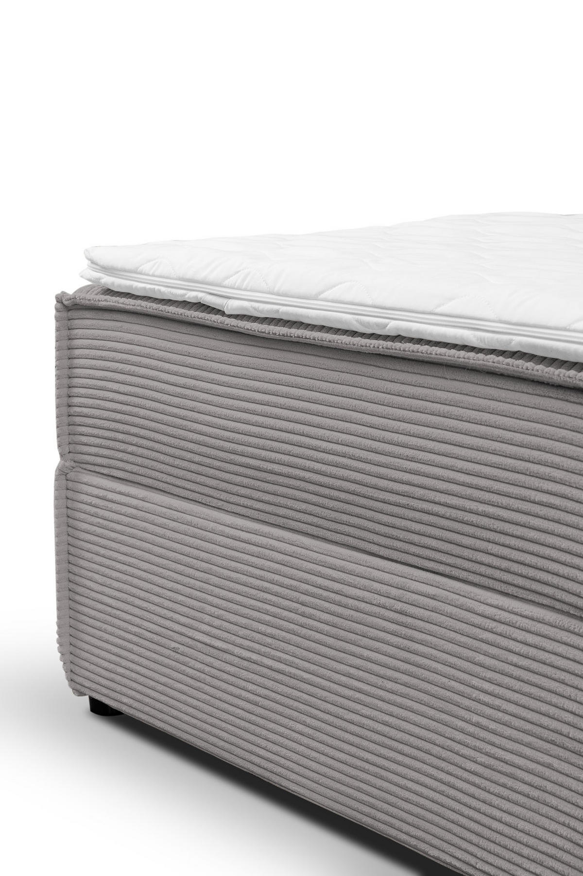 BOXBETT GLORIA mit Bettkästen H2/H3 Matratze 180 x 200 cm - Beige, Holzwerkstoff (180/200cm) - VENASI MÖBEL