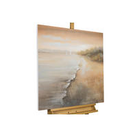 ACRYLBILD HANDGEMALT 80/80 cm - Braun, Holz/Textil (80/80cm) - KUNSTLOFT