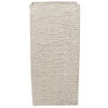 BLUMENKÜBEL beige quadratisch 40/40/81 cm Gaza - Beige, Stein (81cm) - Beliani
