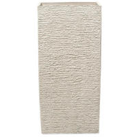 BLUMENKÜBEL beige quadratisch 40/40/81 cm Gaza - Beige, Stein (81cm) - Beliani