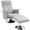 RELAXSESSEL, Fernsehsessel, Hellgrau - Hellgrau, Kunststoff/Metall (90/93/78cm) - HOMCOM