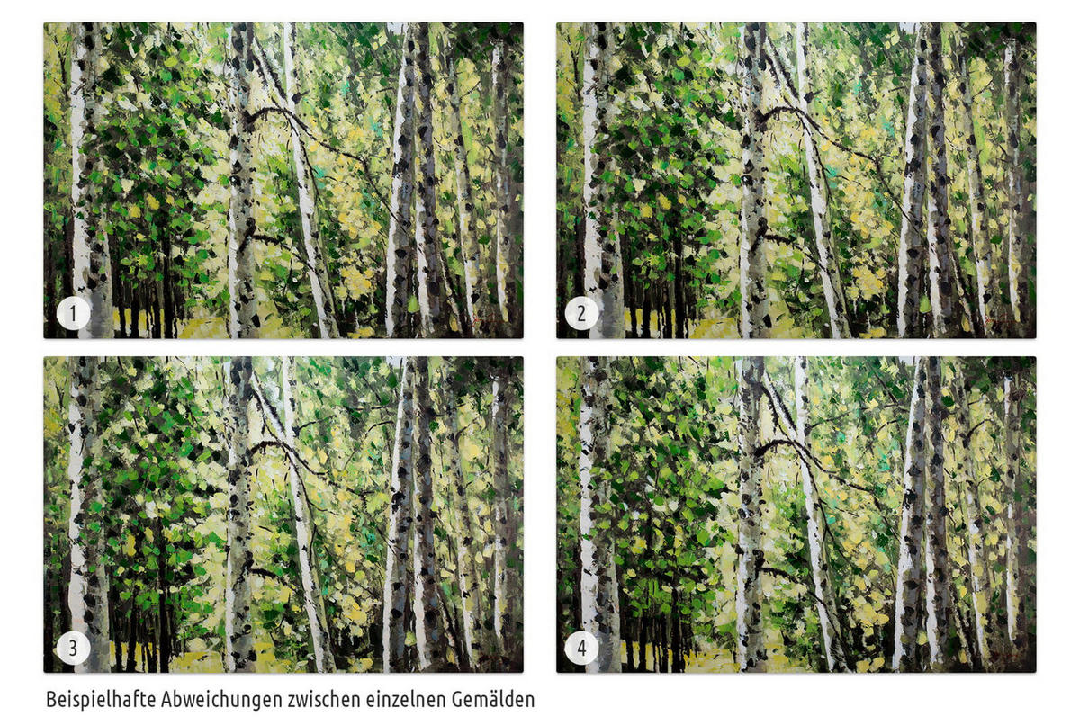 ÖLGEMÄLDE 123/83 cm - Grün, Holz/Textil (3/83cm) - KUNSTLOFT