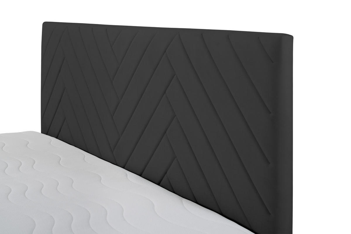 BOXSPRINGBETT NOVA mit Topper und Bettkasten, Grau, 120x200 cm - Grau, Textil (120/200cm) - KS Home Concept
