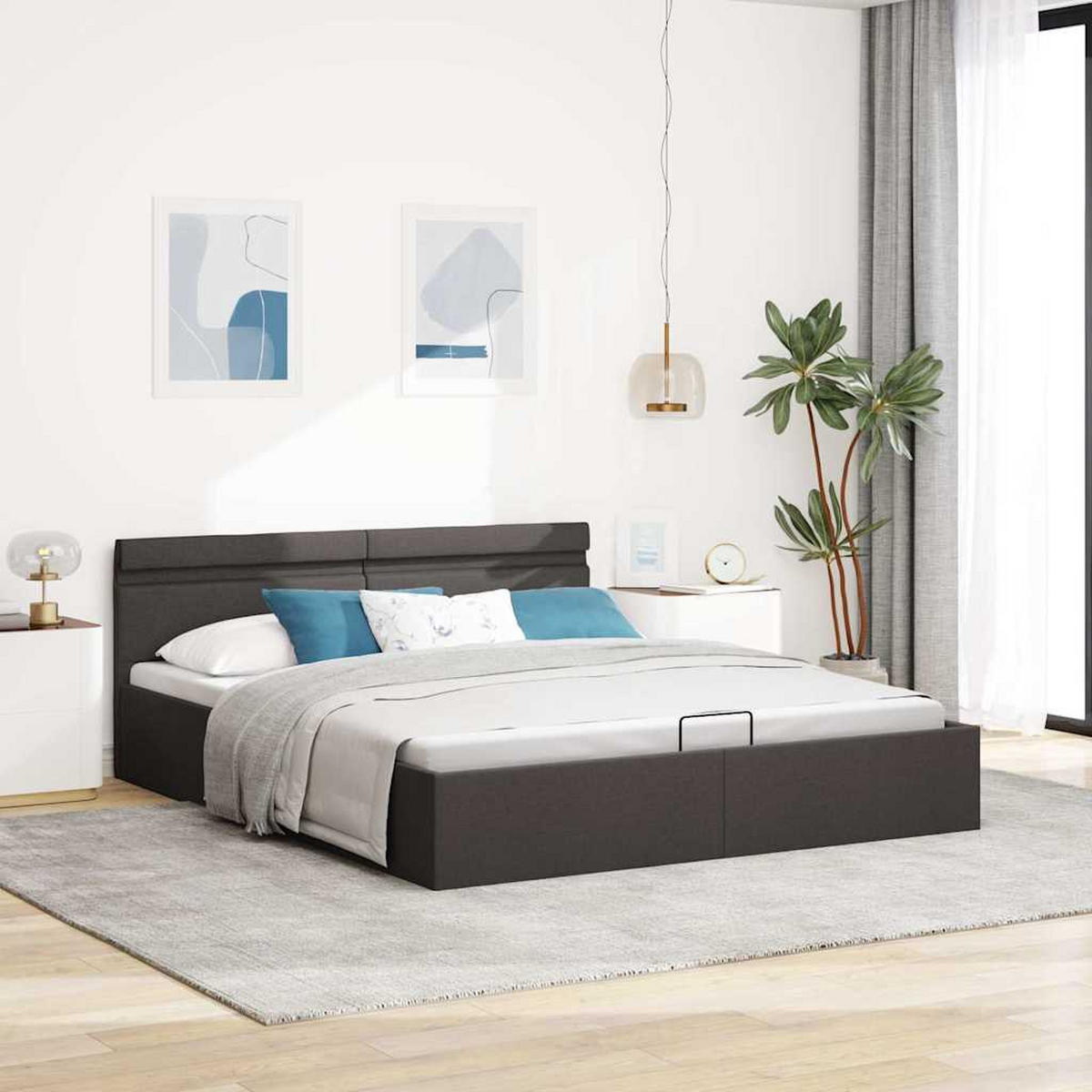METALLBETT Ibarra 168/211 cm - Dunkelgrau, Metall (160/200cm) - Nettlife