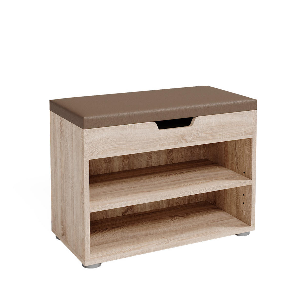 SCHUHBANK Rolfe Sonoma 60 x 45 cm - Sonoma Eiche, Holzwerkstoff (60/45/30cm) - Vicco
