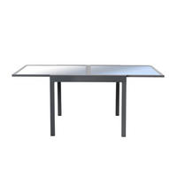 GARTENTISCH VERANO - Anthrazit, Glas/Metall (75/90/180cm) - Home Deluxe