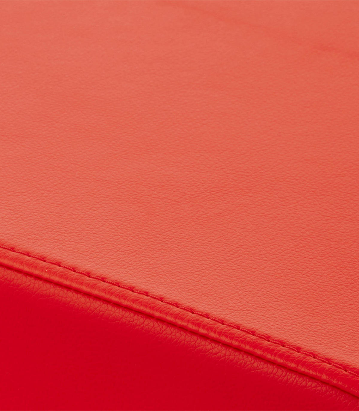 HOCKER Würfelform Kunstleder CUBE, Rot 41x41x41 cm - Rot/Schwarz, Kunststoff/Textil (41/41/41cm) - KADIMA DESIGN