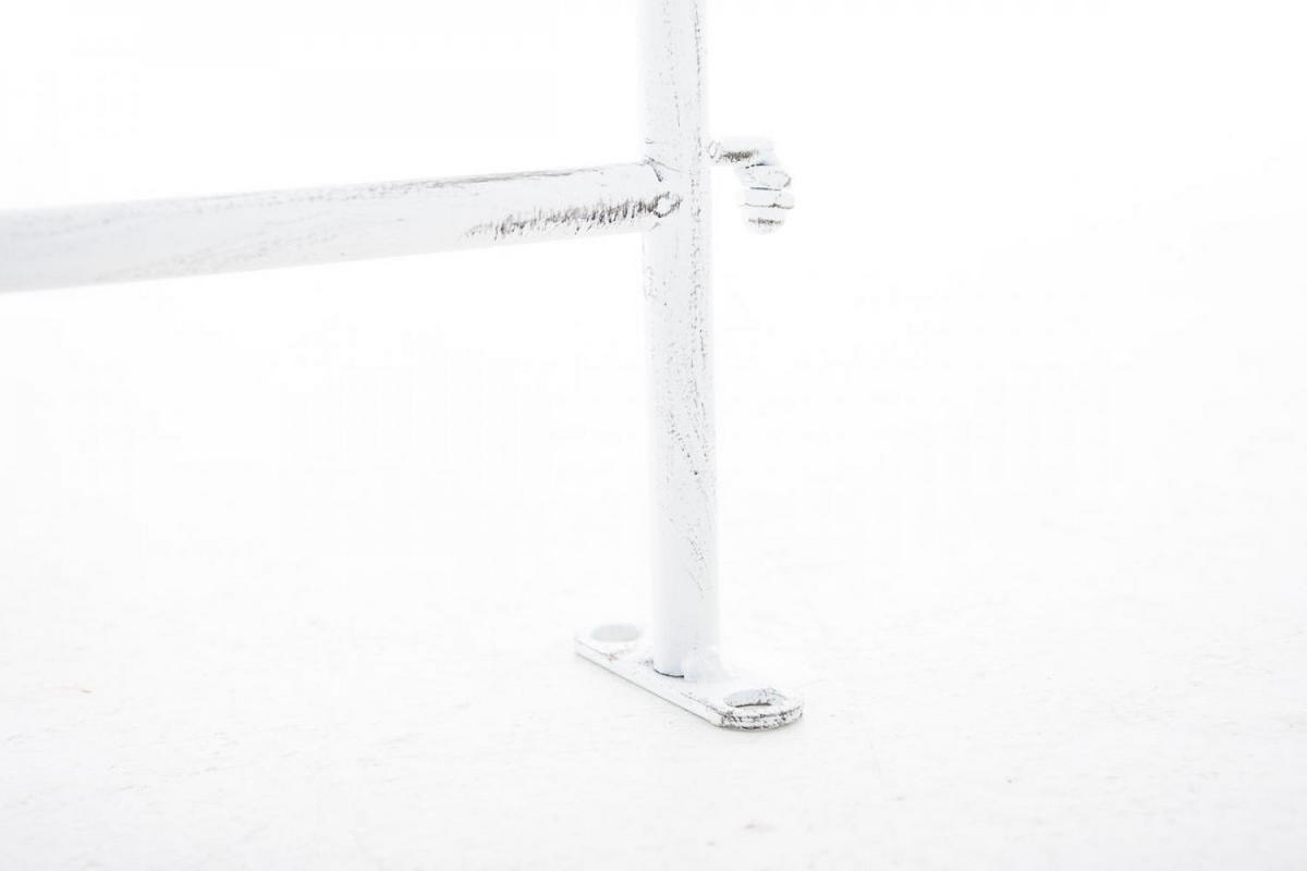 GARTENZAUN Metall antik weiß - Weiß/Grau, Metall (124/116cm) - CLP