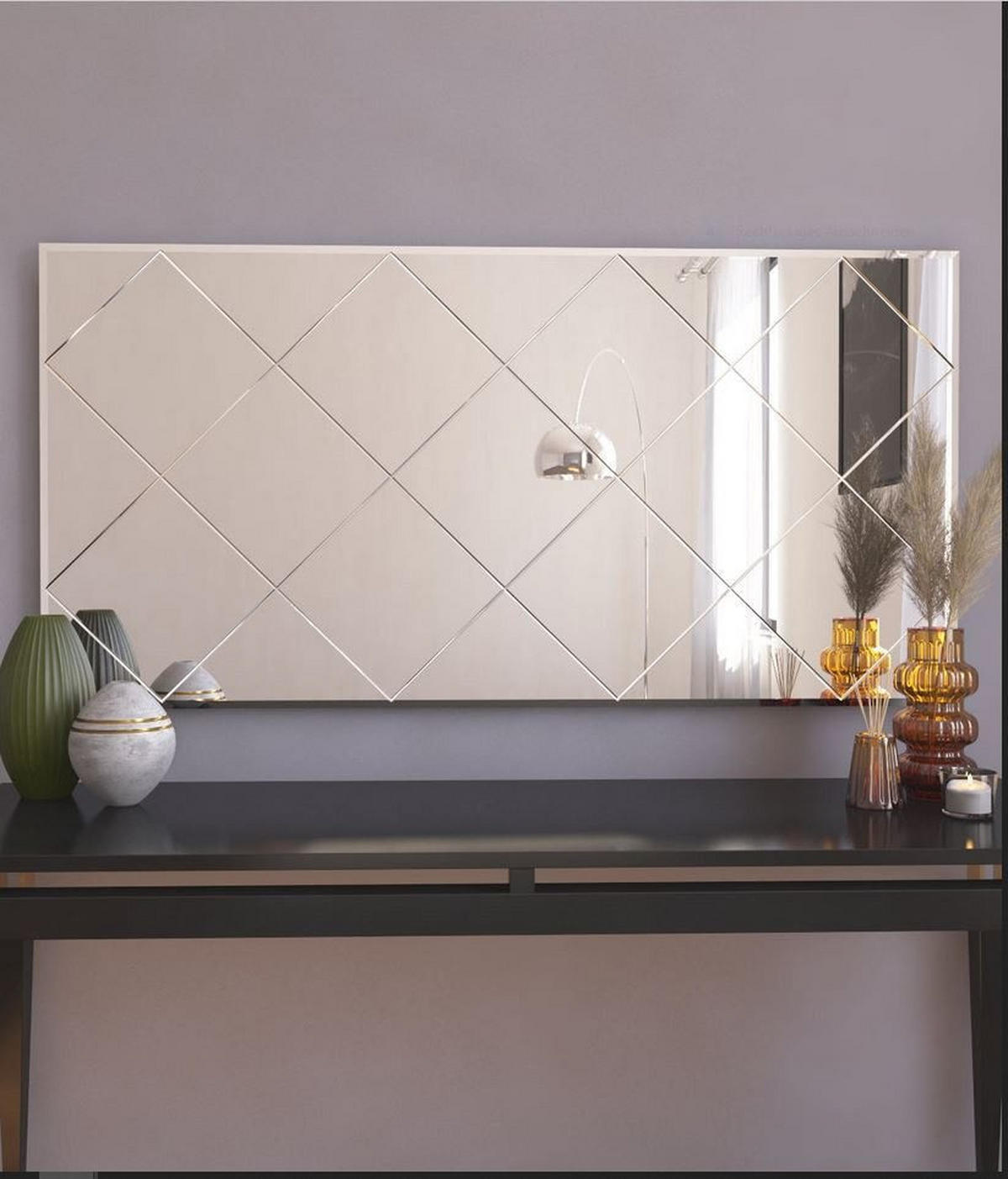 WANDSPIEGEL 120x60 cm Transparent rechteckig Designspiegel - Transparent, Glas (60/120/2cm) - Ibonto