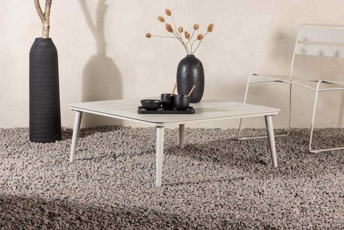 GARTENTISCH beige - Beige, Holzwerkstoff (90/90/34cm) - ebuy24