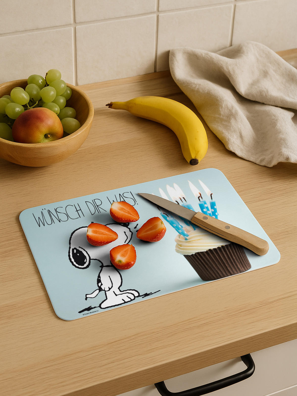 BRETTCHEN The Peanuts Snoopy Wünsch dir was! Blau 14,5 x 23,5 cm - Multicolor, Kunststoff (14.5/23.5cm) - United Labels