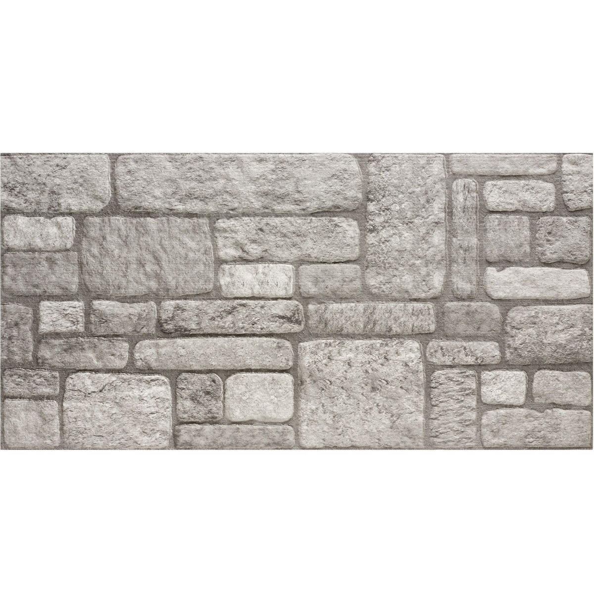 3D-WANDPANEELE , 100 x 50 x 2 cm, 5 m² Abdeckungsfläche, flexibel zuschneidbar, Naturstein dunkelgrau - Grau, Kunststoff (50/2/100cm) - tectake