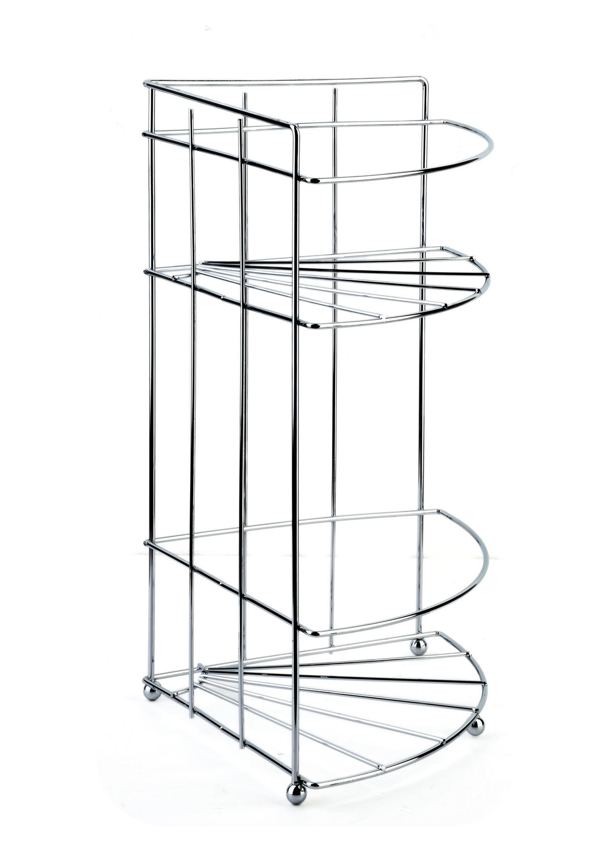 BADEZIMMERREGAL Carl 18,5/14/26cm Silber - Silberfarben, Metall (18.5/26/14cm) - Mondex
