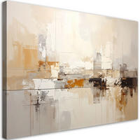 LEINWANDBILD, Beigefarbene moderne Abstrakt - Beige, Textil (60/40cm) - Feeby