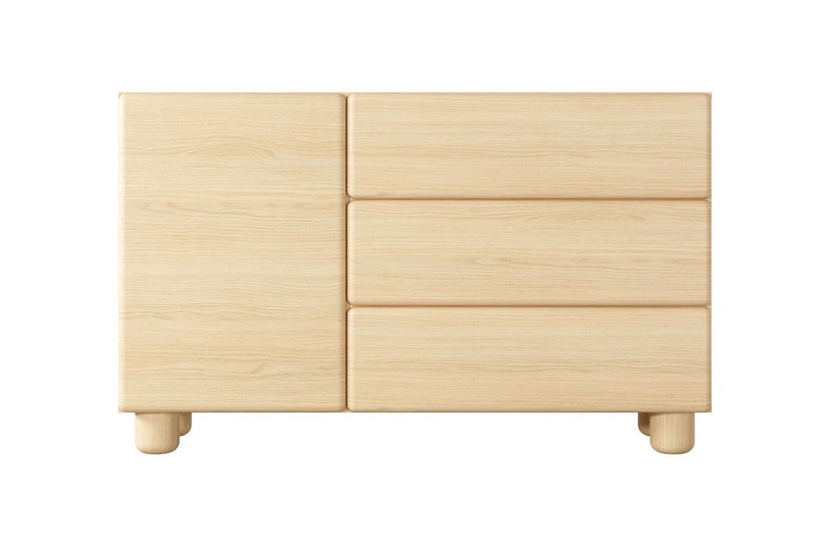 KOMMODE 130 cm Bloom, 3 Schubladen, Eiche Vicenza - Eichefarben, Holz (130/80/38cm) - Emporius