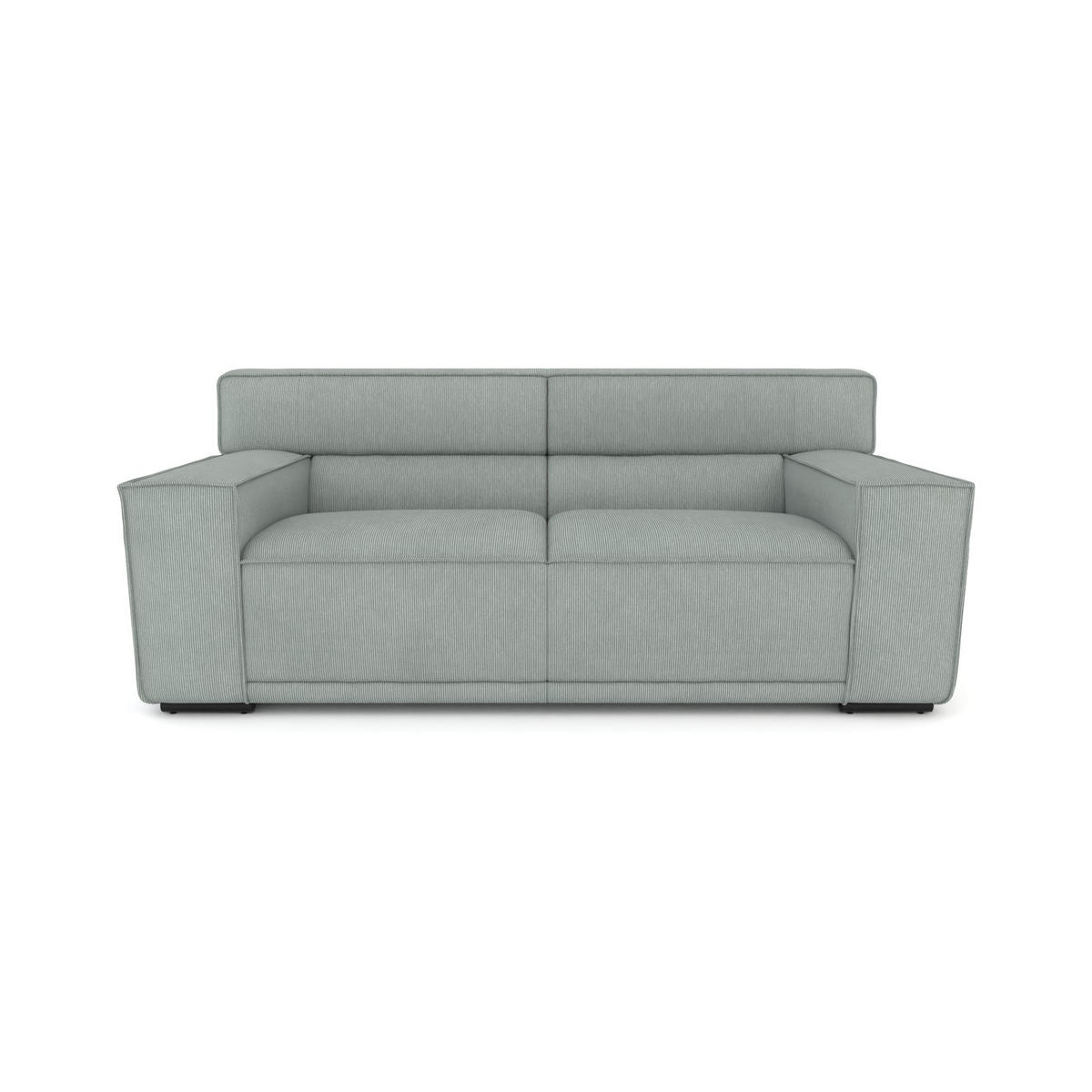 2,5-SITZER Umea Cord Grau 194/106/78 cm - Mintgrün, Kunststoff/Textil (194/78/106cm) - foamnova
