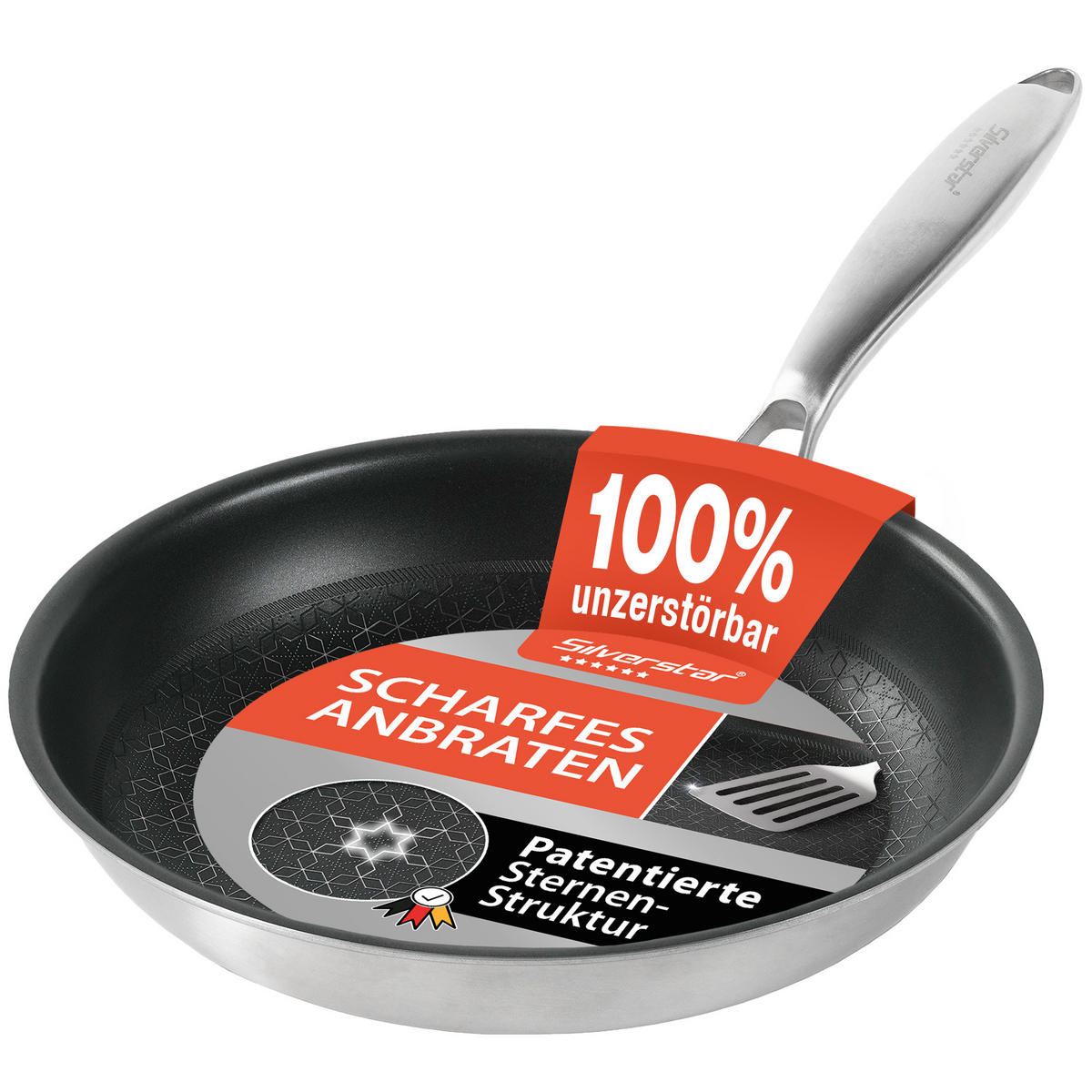 EDELSTAHLPFANNE - Edelstahlfarben, Metall (24cm) - Stoneline