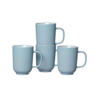 KAFFEEBECHER Jasper blau-grau 285 ml 4er Set - Blaugrau, Keramik (0.285L) - Ritzenhoff Breker