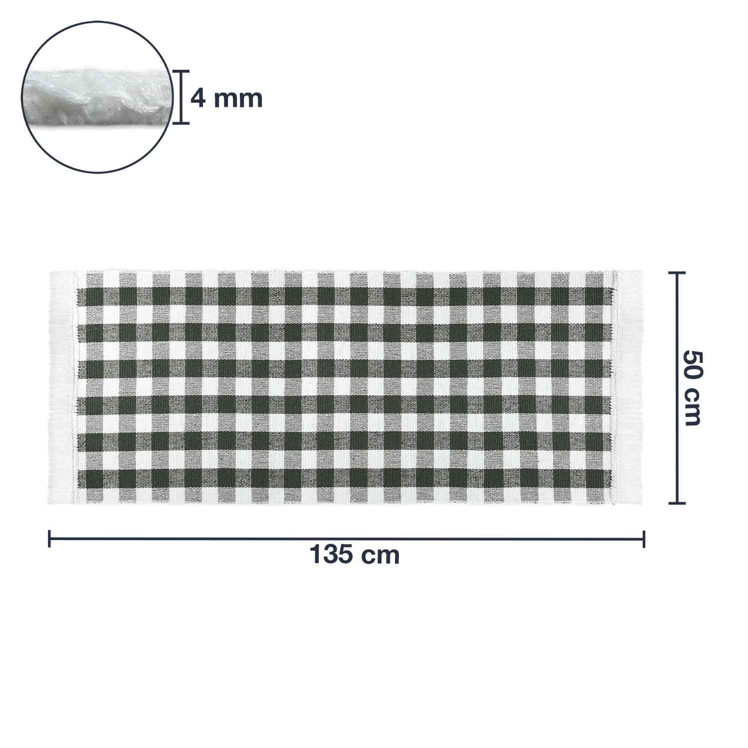 KÜCHENTEPPICH MATRIX - Anthrazit, Textil (50/135cm) - WohnDirect