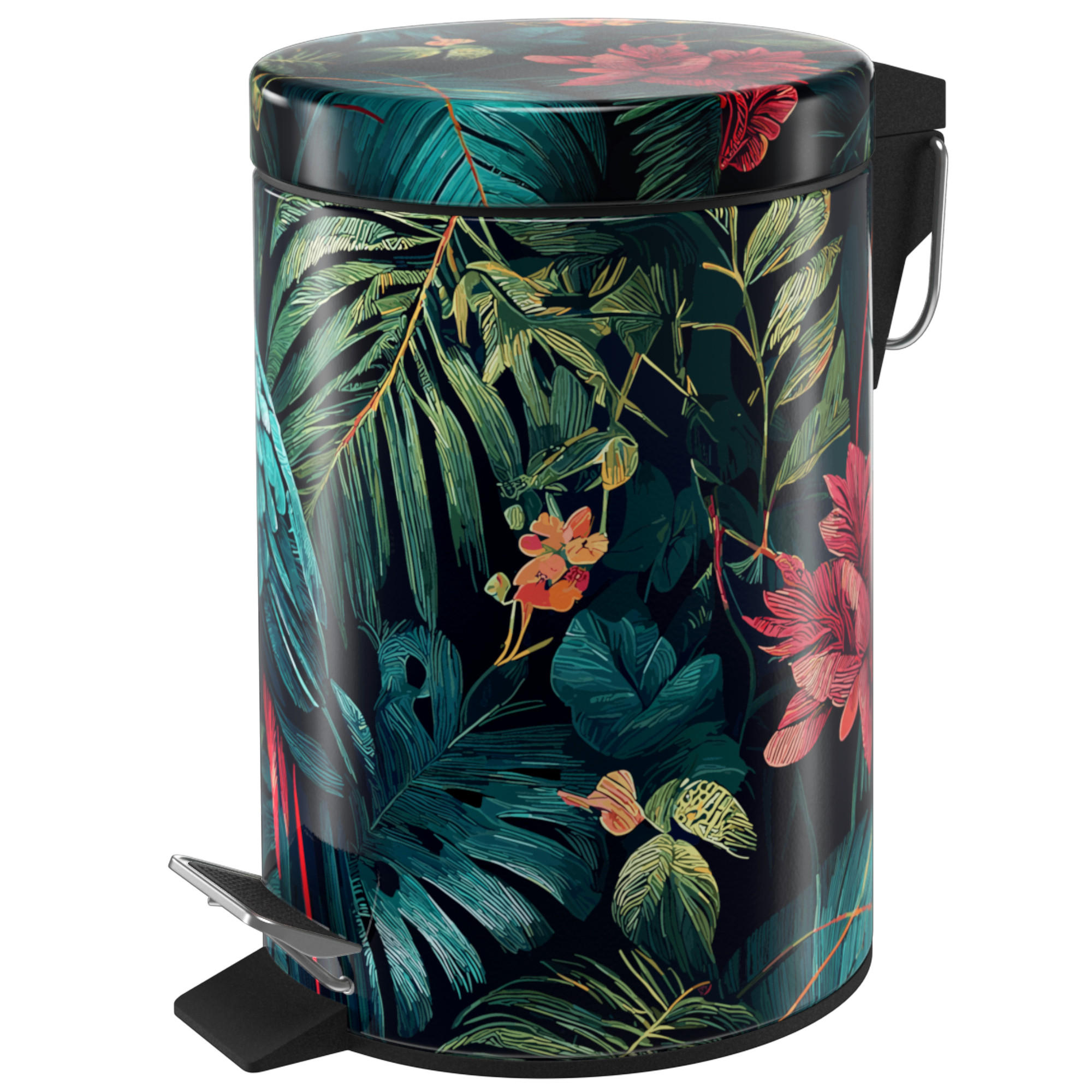 KOSMETIKEIMER Exotic - Gelb/Rot, Kunststoff/Metall (17/25/25cm) - Sanilo