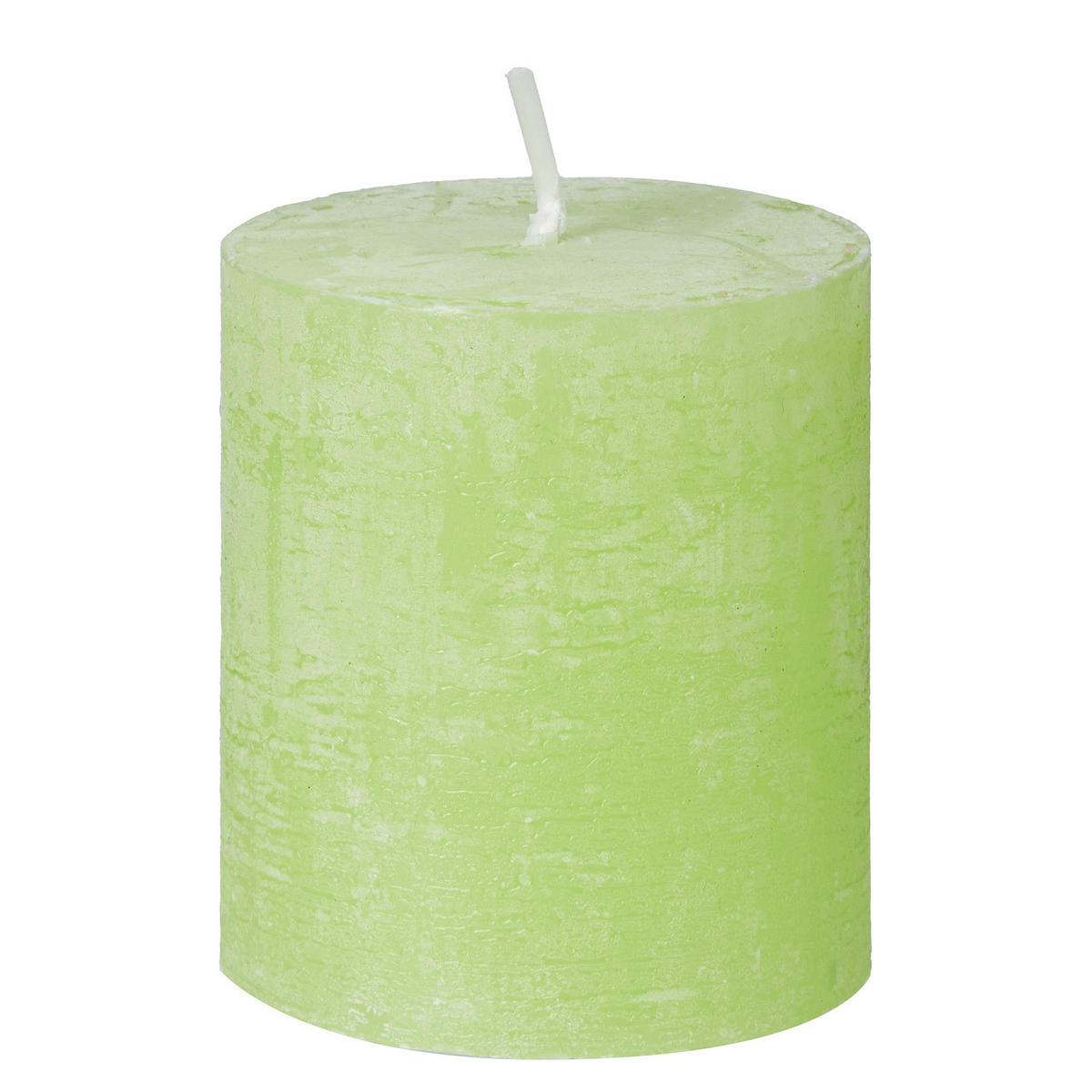 STUMPENKERZE (12er Set) Rustic - Hellgrün, Paraffin (8cm) - Butlers