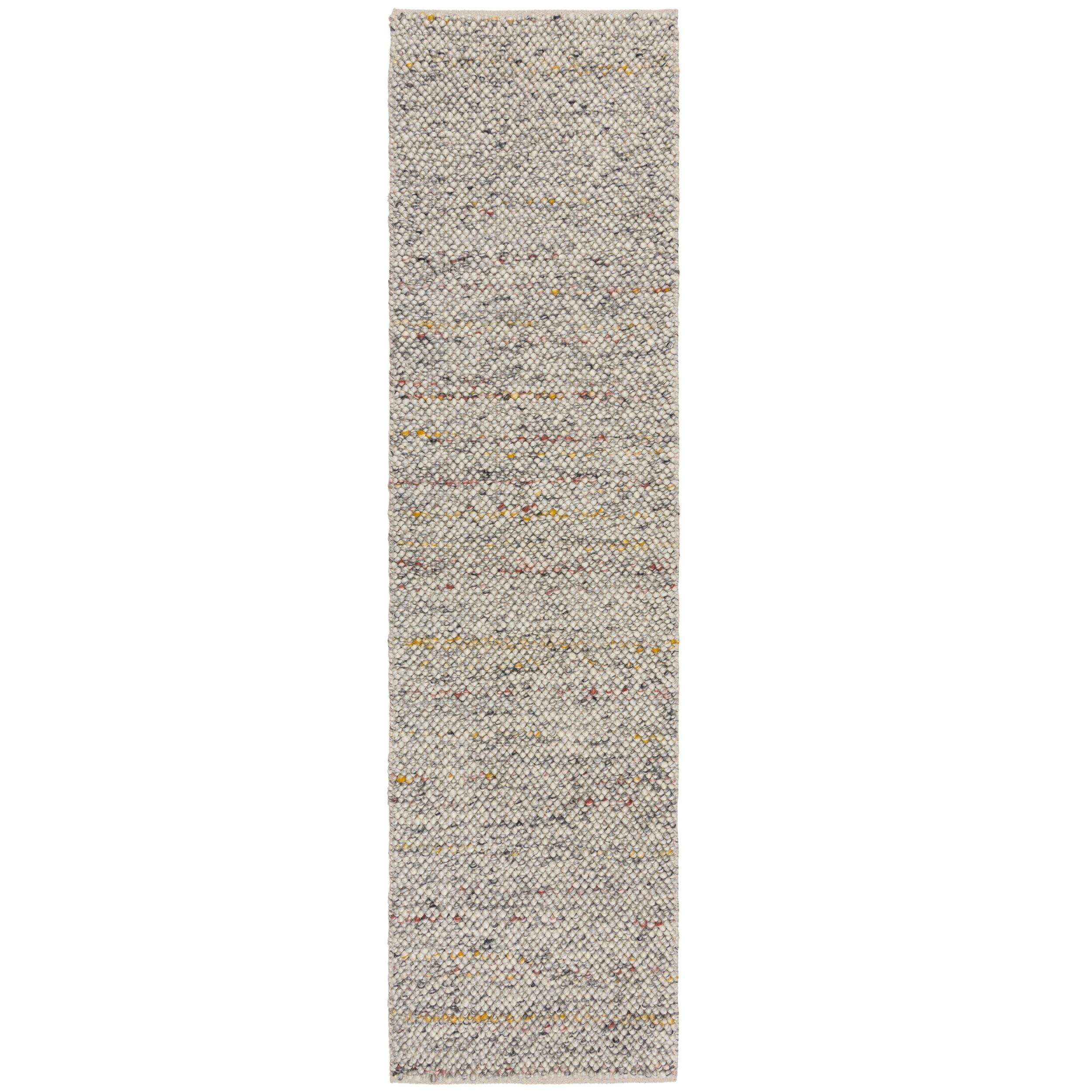 TEPPICH aus Wollmischung, handgewebt mit stilvollem Noppeneffekt, strapazierfähig Beige-Multicolor Läufer 60x230 - Beige, Textil (60/230cm) - KADIMA DESIGN