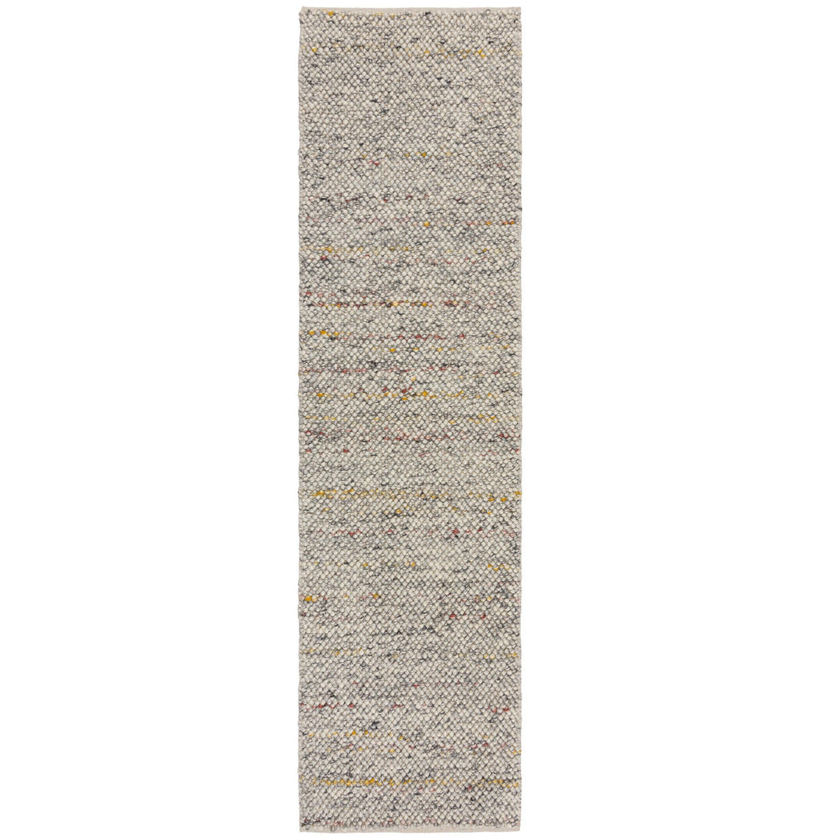 TEPPICH aus Wollmischung, handgewebt mit stilvollem Noppeneffekt, strapazierfähig Beige-Multicolor Läufer 60x230 - Beige, Textil (60/230cm) - KADIMA DESIGN