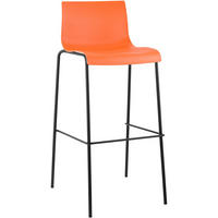 BARHOCKER Kunststoff Orange - Schwarz/Orange, Kunststoff/Metall (43/100/48cm) - CLP