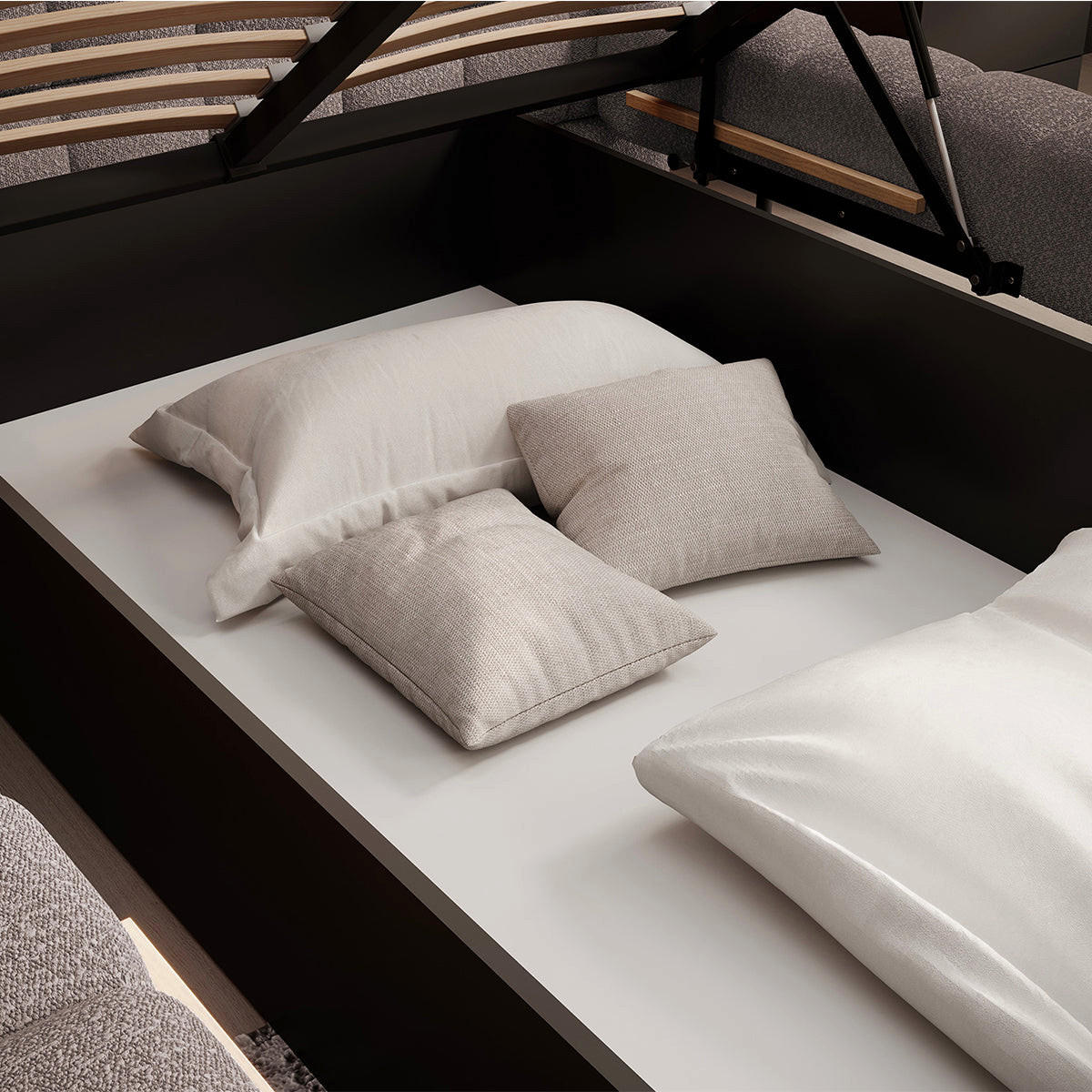 BOXBETT 160/200 Ezio Hellgrau - Grau, Holz (160/200cm) - Petits-meubles