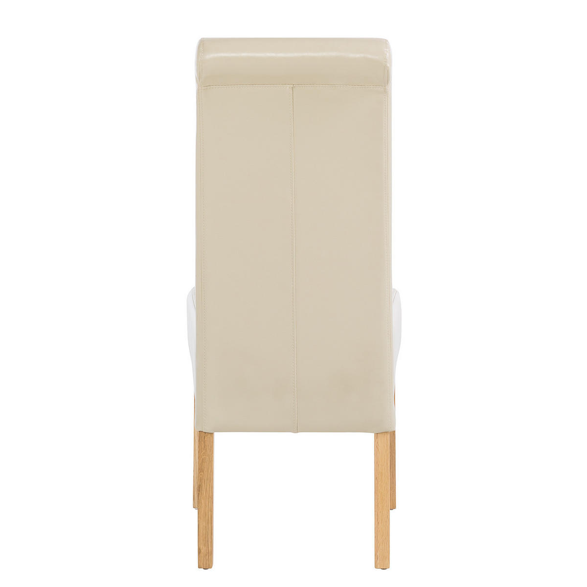 POLSTERSTUHL - Creme, Leder/Holz (47/108/64cm) - home24