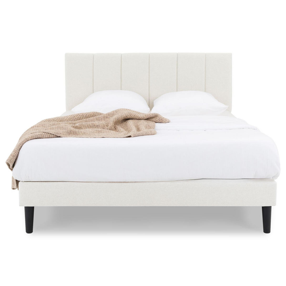 POLSTERBETT OLBIA 140x200 cm cremeweiß - Creme, Textil (140/200cm) - IDIMEX