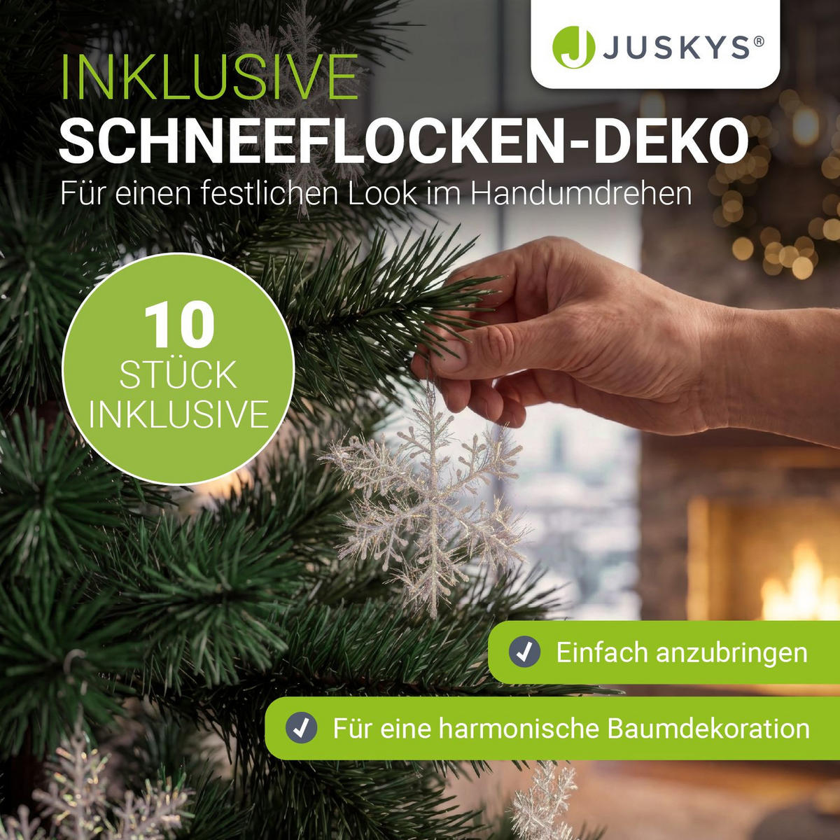 WEIHNACHTSBAUM Norvi grün 180cm - Grün, Kunststoff (180cm) - Juskys