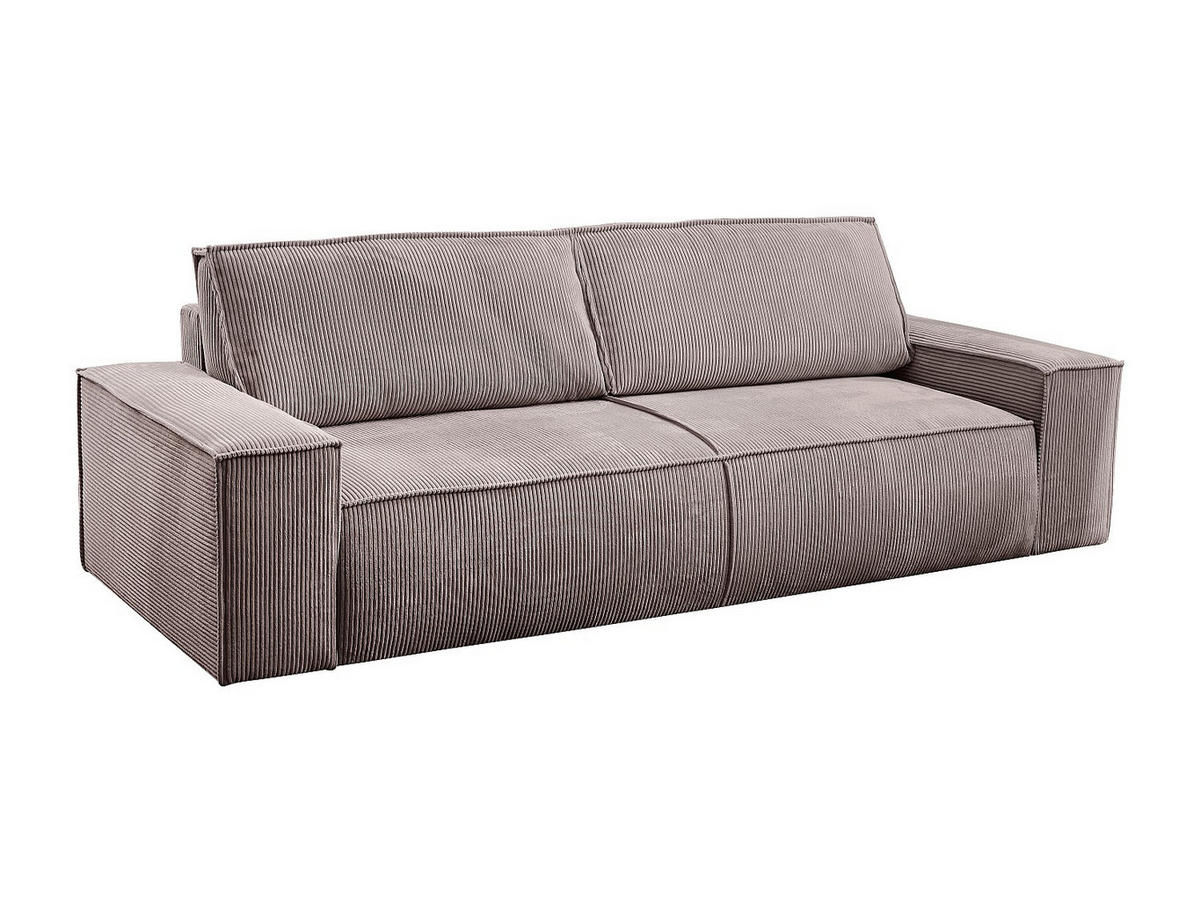 SCHLAFSOFA 4-Sitzer - Cord - Malve - AMELIA - Lila, Textil (257/85/102cm) - Vente-Unique