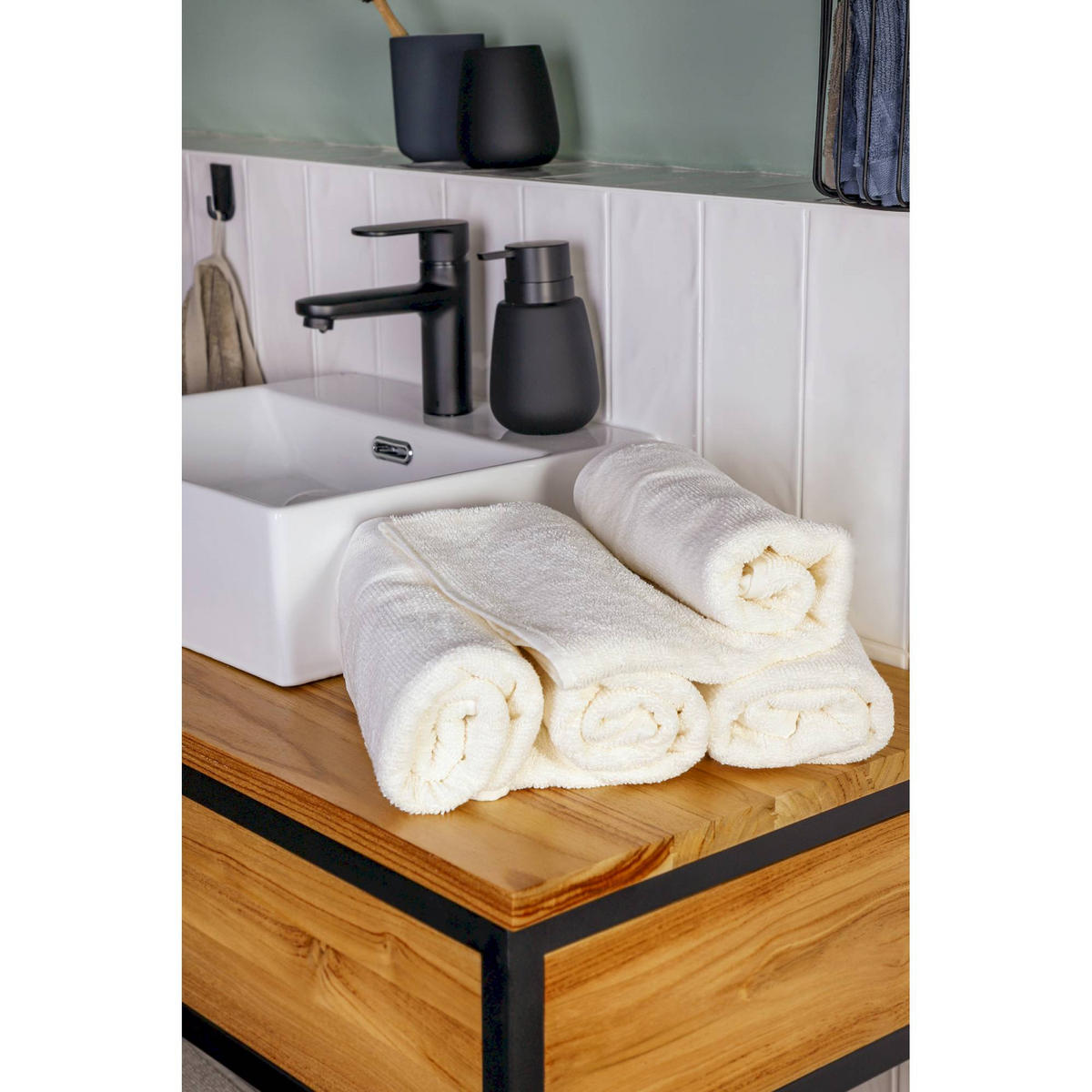 HANDTUCH SENSE-4 - Weiß, Textil (50/100cm) - Schöner Wohnen