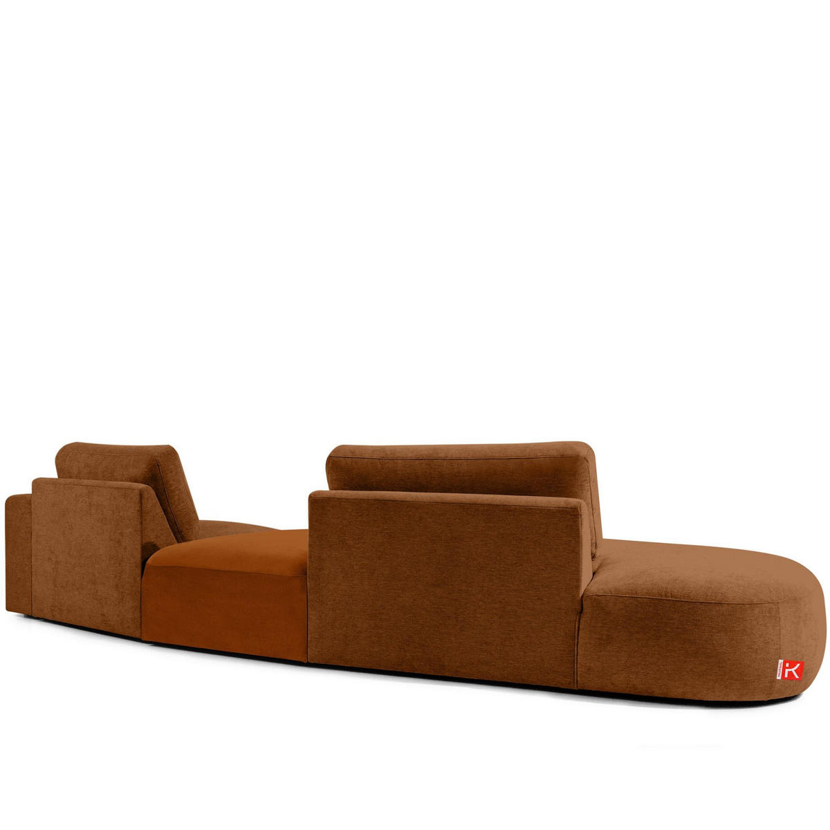 4-SITZER ECKSOFA ZUCCO Chenille links, Kupfer - Kupferfarben, Textil (350/84/105cm) - KONSIMO®