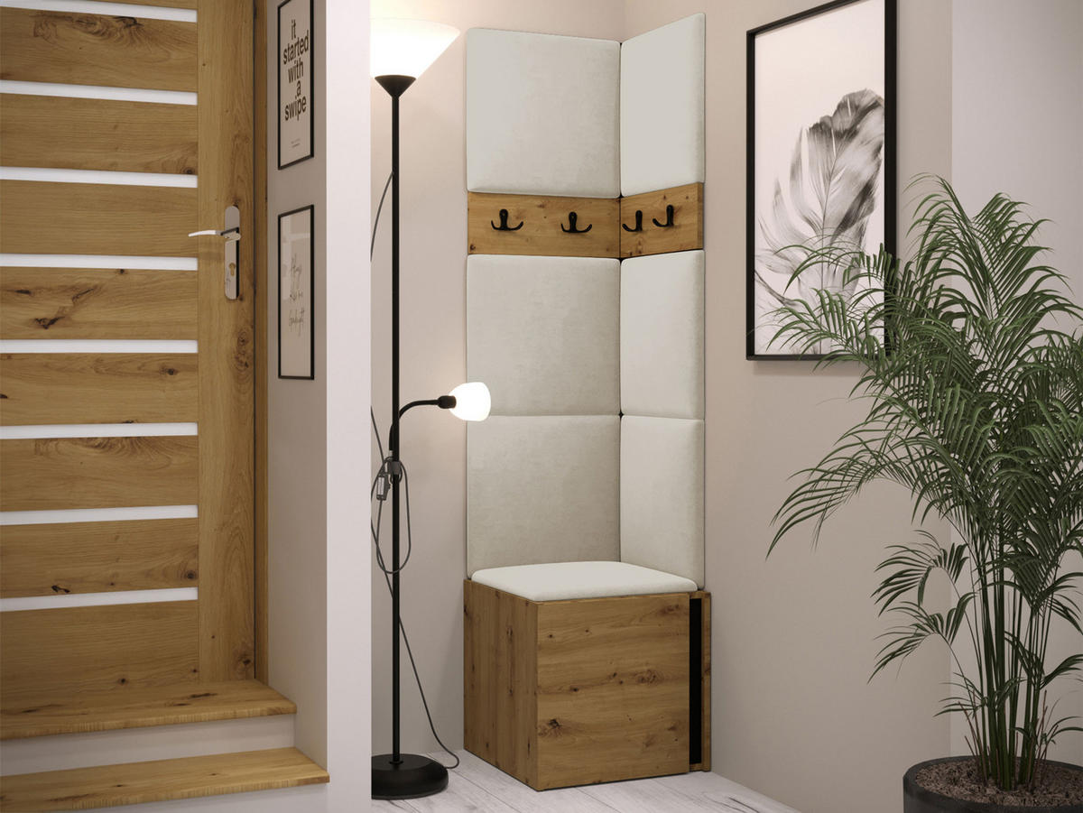 GARDEROBEN-SET Orion XXI - Beige/Eiche Artisan, Holzwerkstoff/Kunststoff (42/186/46cm) - MIRJAN24