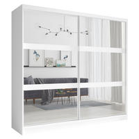 SCHWEBETÜRENSCHRANK Faido-166 - Weiß, Holzwerkstoff (230/215/62cm) - Lomado