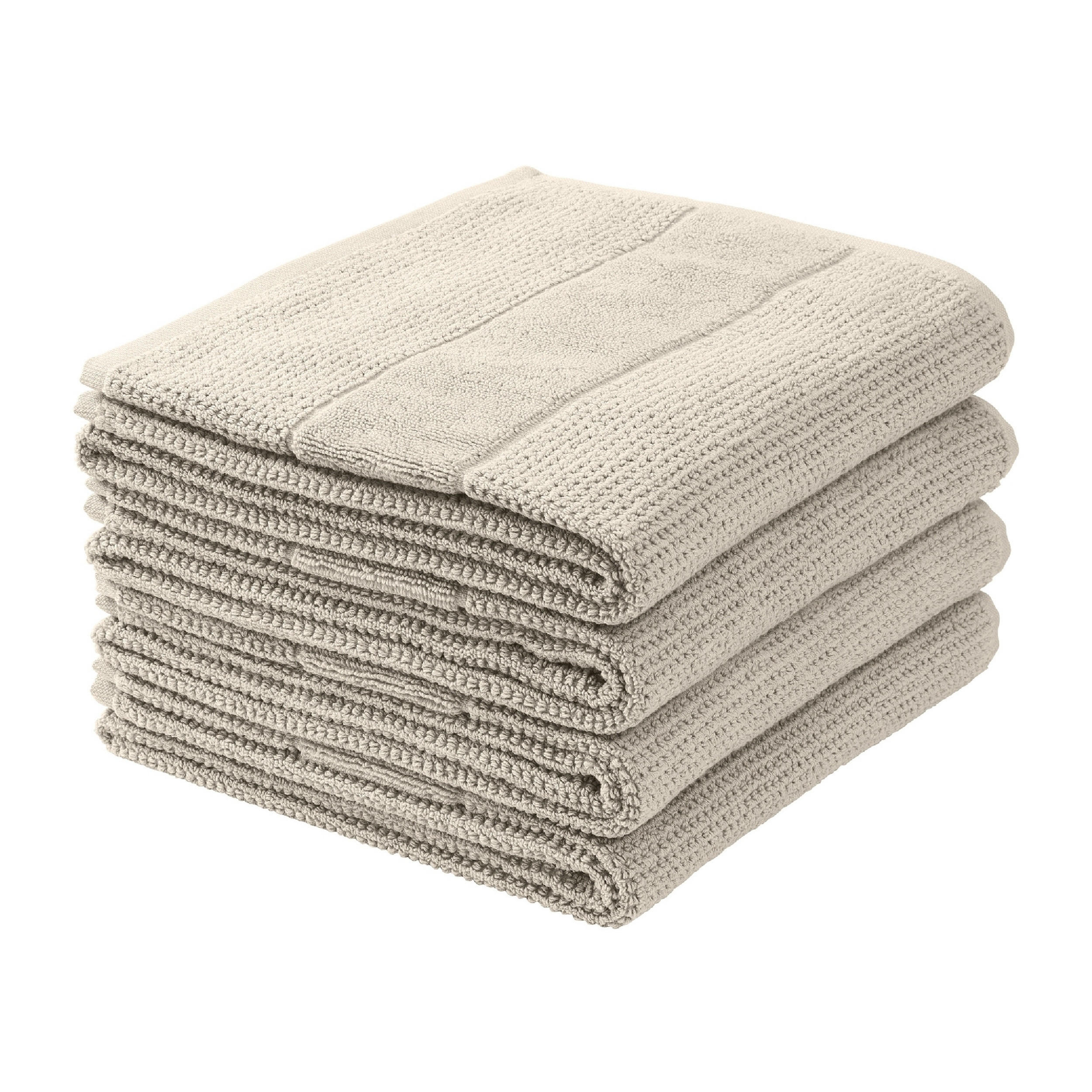 HANDTUCHSET Turin - 4-teilig - 50 x 100 cm - Heltaupe - Taupe, Textil (50/100cm) - SCHIESSER