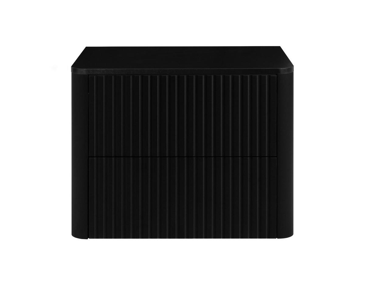 BADEZIMMERSCHRANK: Schwarz, Platte Schwarz, 60,8 x 44,2 x 50 cm - Schwarz, Holzwerkstoff (60.8/48.4/44.2cm) - 3XE LIVING