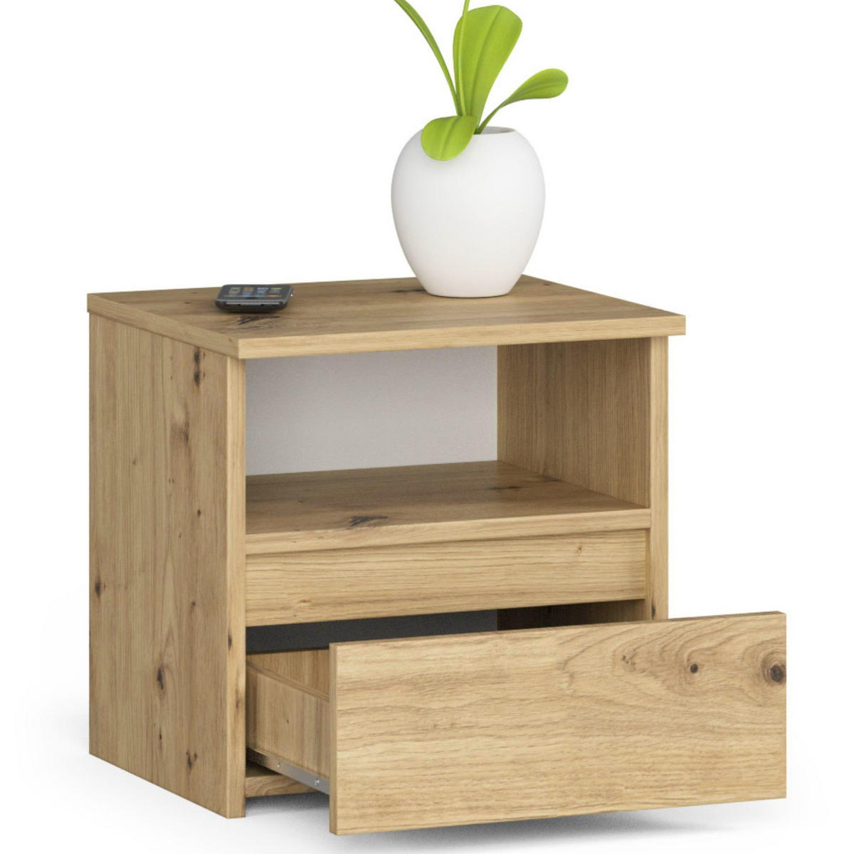 NACHTSCHRANK CL1, Artisan, 40x35x40 cm - Eiche Artisan, Holz (40/40/35cm) - Milordbikes