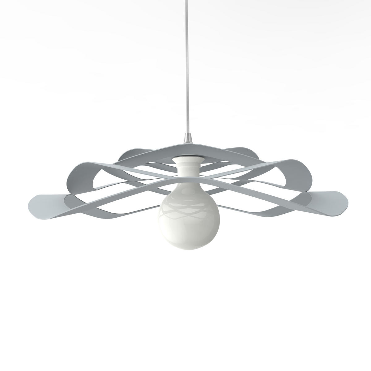 HÄNGELEUCHTE - Grau, Metall (40/40/10cm) - Lumicom