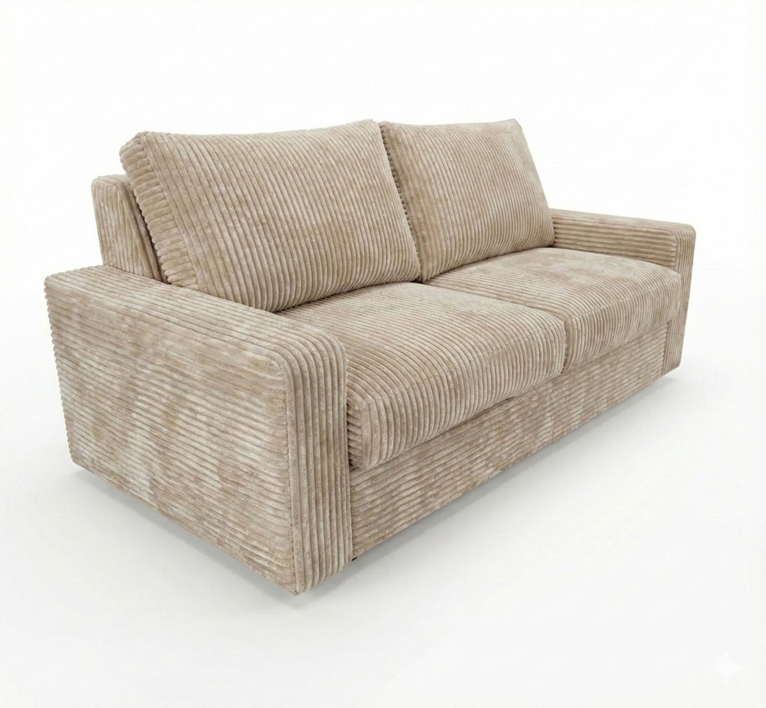 2-SITZER-SOFA Isola mit Schlaffunktion Cordbezug Beige - Beige, Textil (200/81/100cm) - KS Home Concept