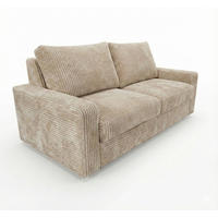 2-SITZER-SOFA Isola mit Schlaffunktion Cordbezug Beige - Beige, Textil (200/81/100cm) - KS Home Concept