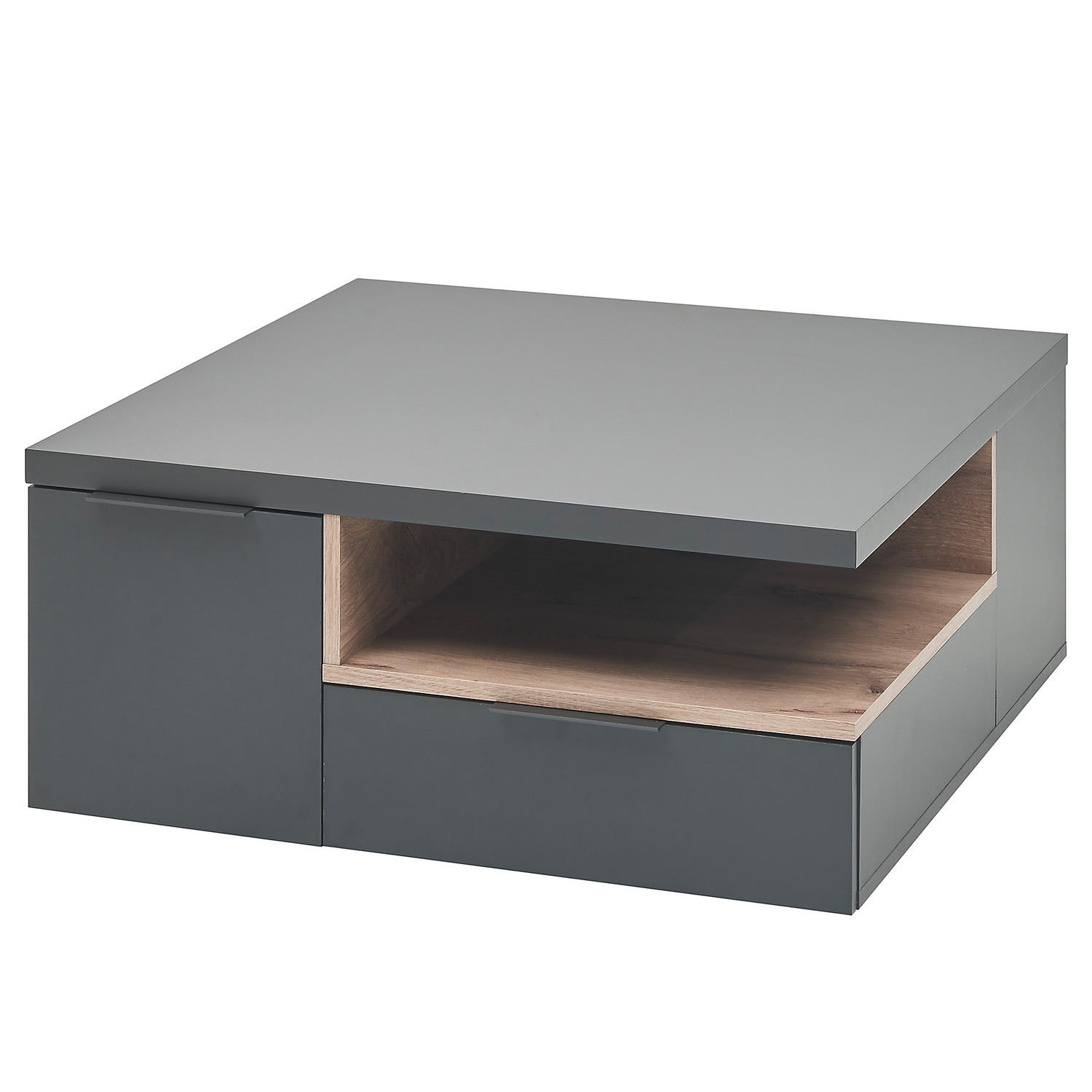 COUCHTISCH - Dunkelgrau - Dunkelgrau, Holzwerkstoff (80/80/35cm) - home24