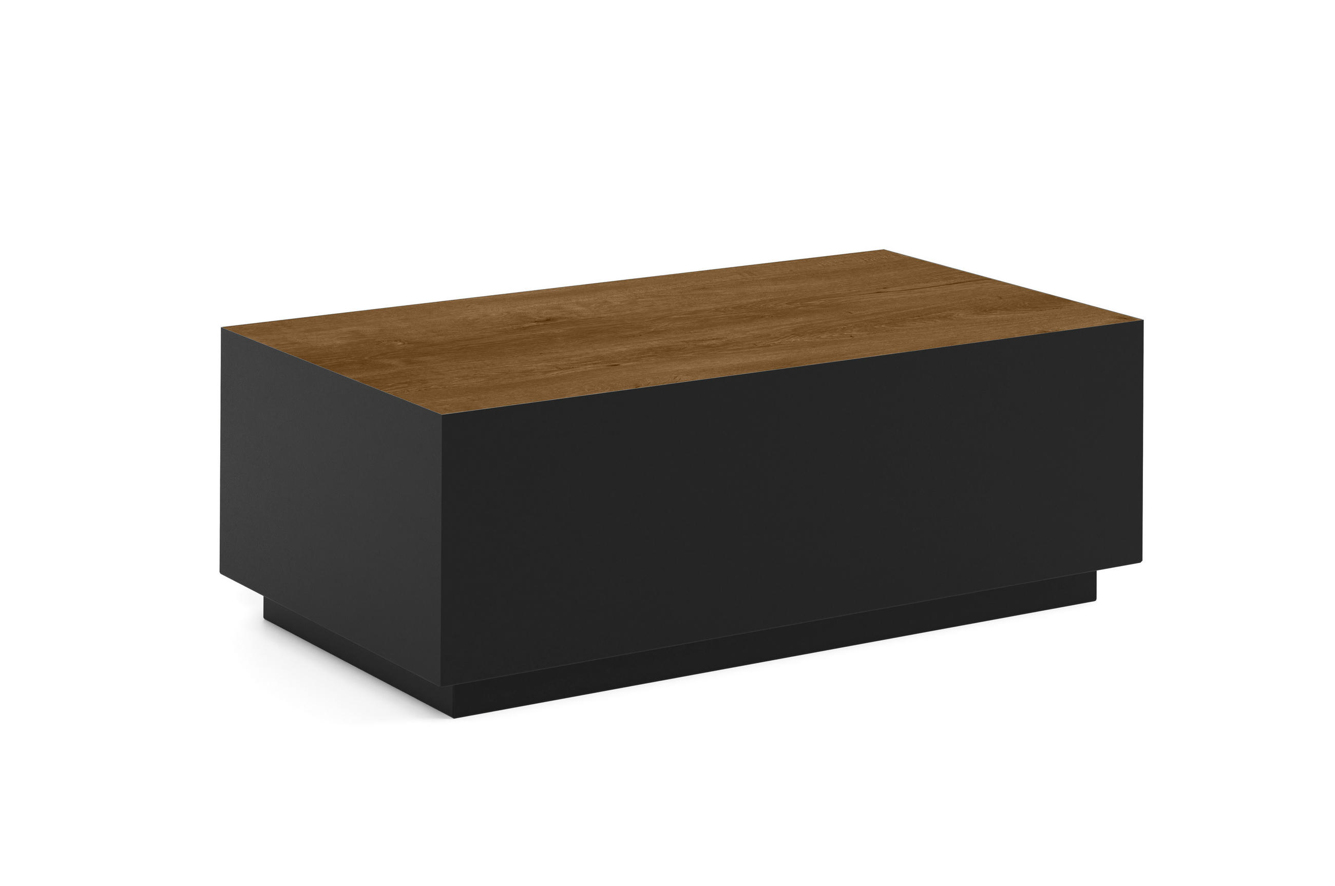 COUCHTISCH MORISS - Wildeiche/Schwarz, Holzwerkstoff (55/100/36cm) - Meblini