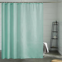 DUSCHVORHANG Minzgrün 200 x 200 cm - Hellgrün, Textil (200/200cm)