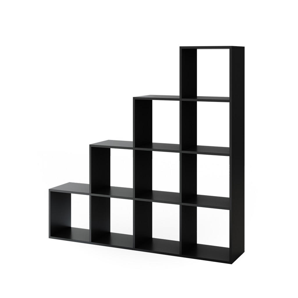 RAFT PE SCĂRI Negru 142.5x140 cm