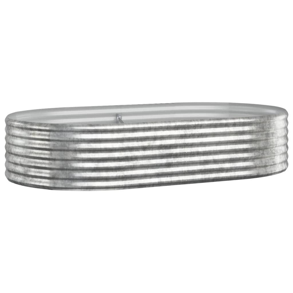 furnicato Hochbeet Silber 100x36x175 cm