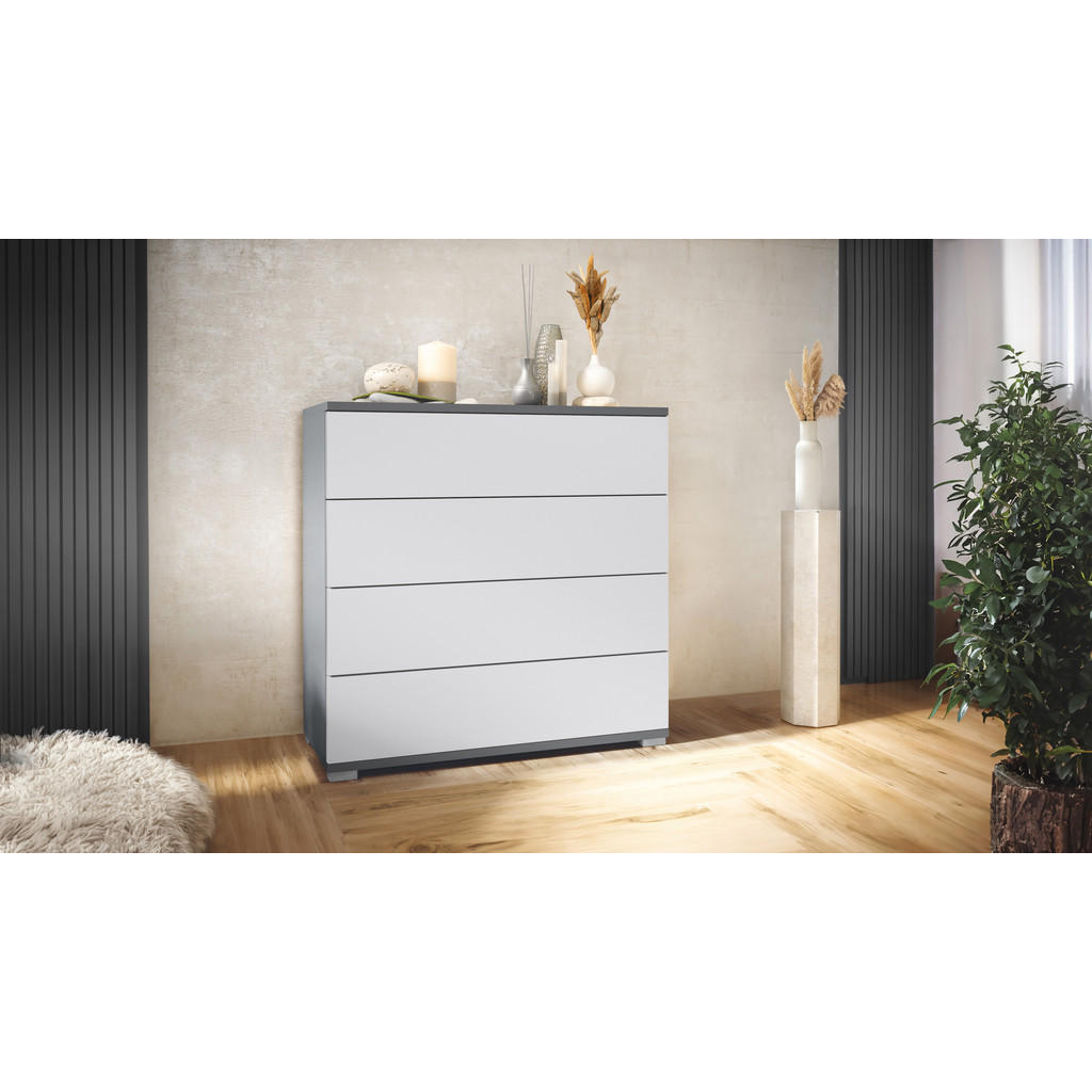 Thumbnail - Vladon Kommode, Weiß, Holzwerkstoff, 76x76x35 cm, Wohnzimmer, Kommoden & Sideboards, Kommoden